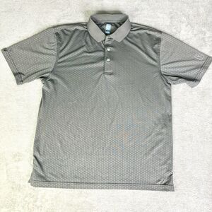 PGA Tour Polo Shirt Mens Large Gray Short Sleeve Golfing Quick Dry Casual
